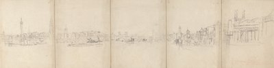 Panorama Oude Londen Brug door David Cox